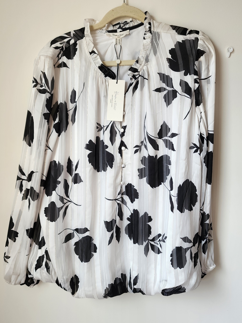 Floral Long-Sleeve Blouse